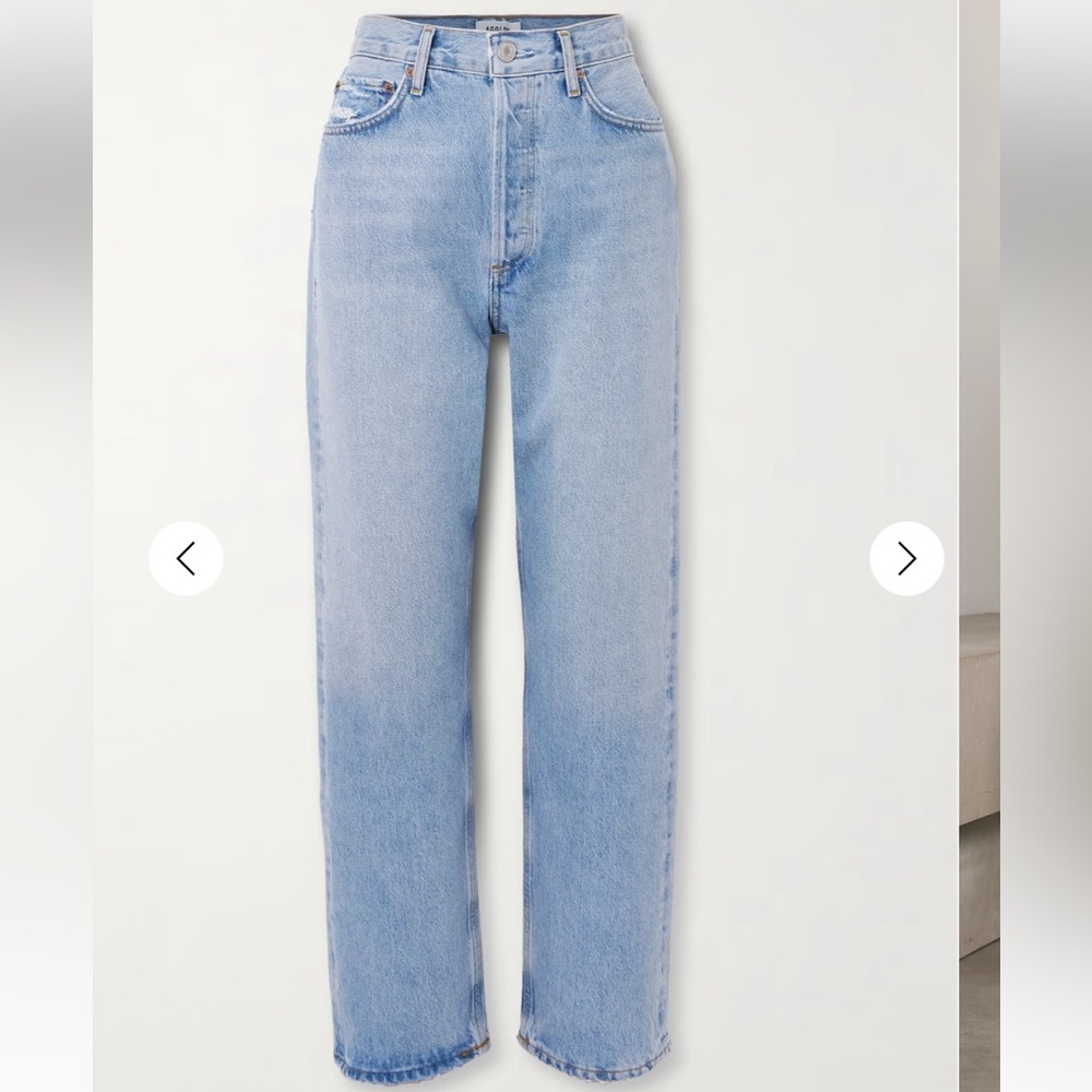Agolde 90s mid rise straight leg in light denim size 25